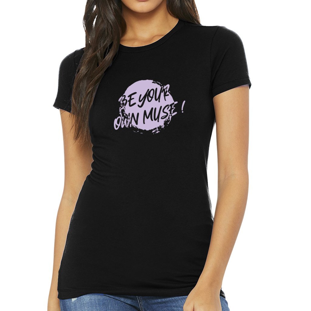 YOUR OWN MUSE WOMENS BLACK GRAPHIC TEEfront_11